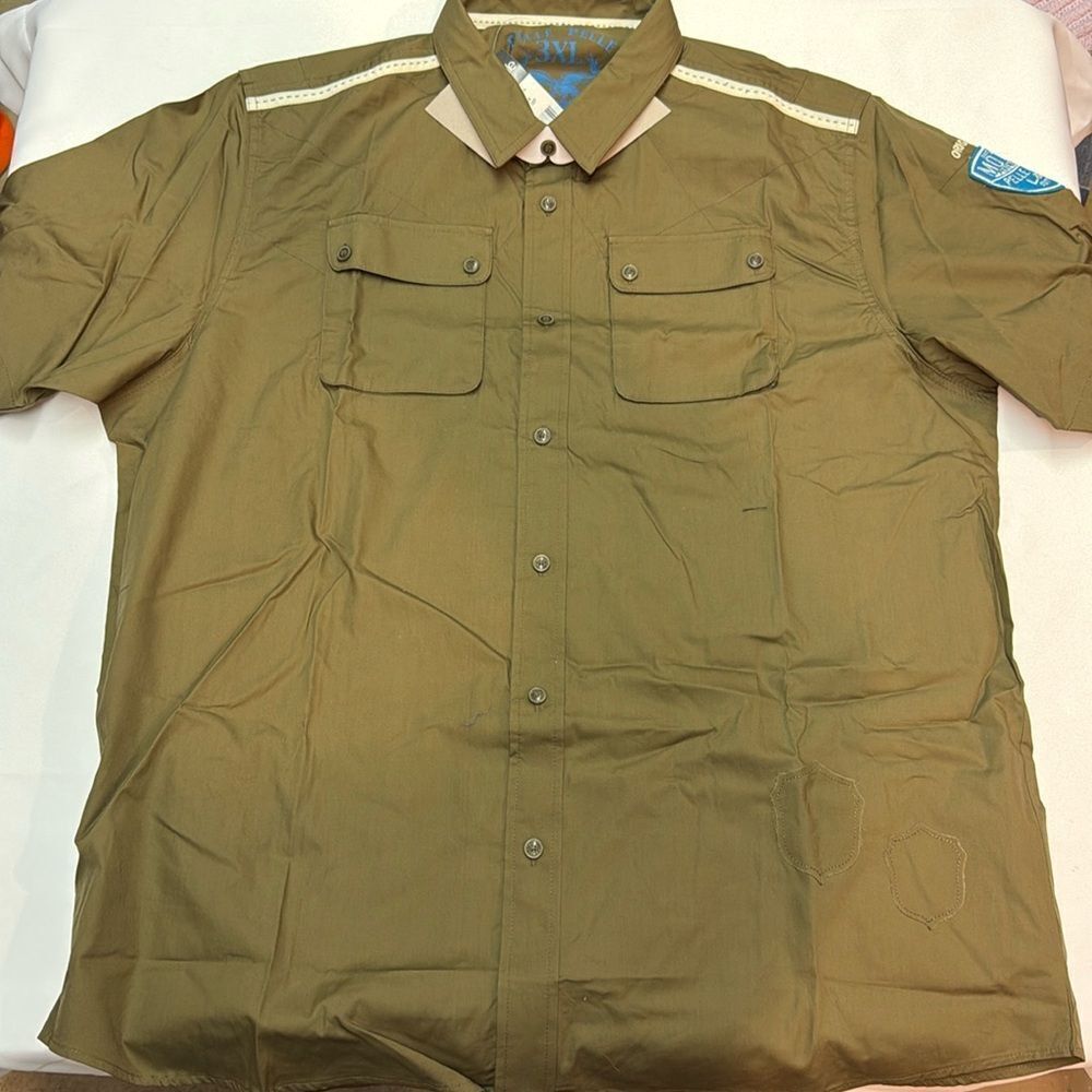 Men's‎ Pelle Pelle Black Short Sleeve Shirt Size XL C44